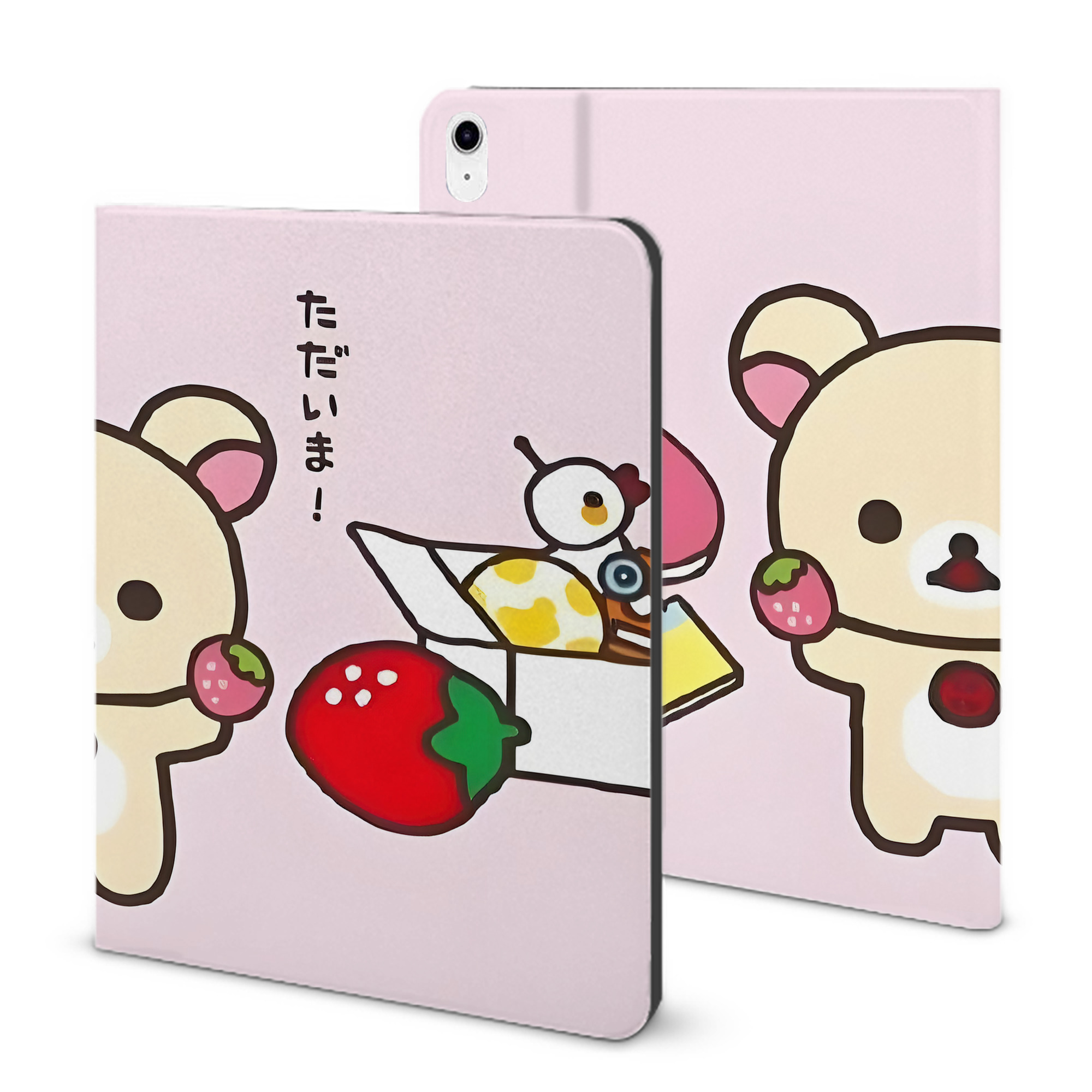 （画像用） リラックマ リラックマ キイロイトリ Rilakkuma Korilakkuma Kiiroitori IPad ケース ブック型 PUレザー TPU 耐衝撃 軽量 薄型 ペン収納なし 全面保護 IPad 各モデル対応